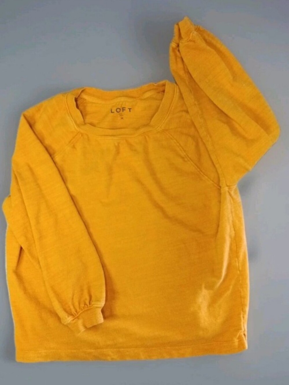 LOFT Girls' Mustard Yellow Raglan Pullover Sweatshirt